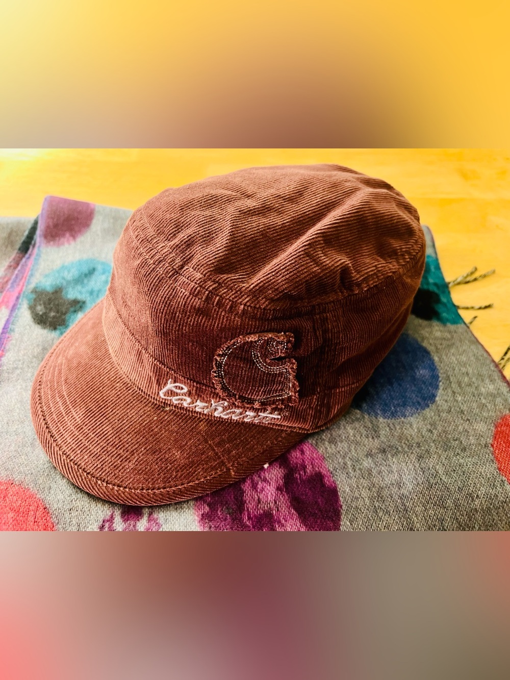 VTG 2012 Carhartt WIP Corduroy Adjustable Cap in Bordeaux